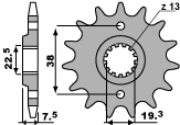 PBR gear wheel 2116 14 18NC (JTF1401.14)